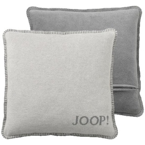 Joop! Kissenhülle Uni Doubleface, Graphit, Hellgrau, Textil, Uni, 50x50 cm, Oeko-Tex® Standard 100, bügelfrei, hochwertige Qualität, Wohntextilien, Kissen, Kissenbezüge