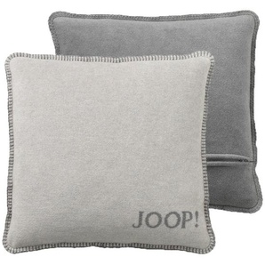 Joop! Kissenhülle Uni Doubleface, Hellgrau, Graphit, Textil, Uni, 50x50 cm, Oeko-Tex® Standard 100, hochwertige Qualität, bügelfrei, Wohntextilien,