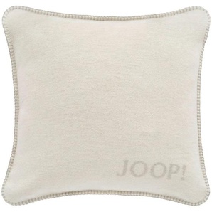 Joop! Kissenhülle Uni Doubleface Melange, Natur, Silber, Textil, 50x50 cm, Made in Germany, Oeko-Tex® Standard 100, bügelfrei, hochwertige Qualität,