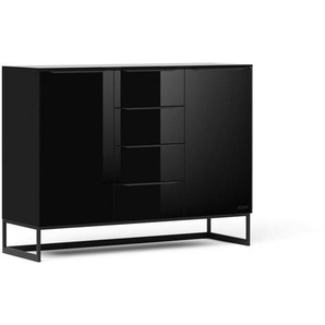 Joop! Kommode Select, Schwarz, Holzwerkstoff, 2 Fächer, 4 Schubladen, 120x77x40 cm, Blauer Engel, Goldenes M, BQ - Bündnis für Qualität, Made in