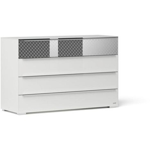 Joop! Kommode Select, Weiß, Metall, 4 Schubladen, 120x77x40 cm, Blauer Engel, Goldenes M, BQ - Bündnis für Qualität, Made in Germany, Dgm,