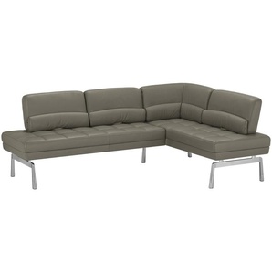 JOOP! Eckbank Leder Loft ¦ grau ¦ Maße (cm): H: 87