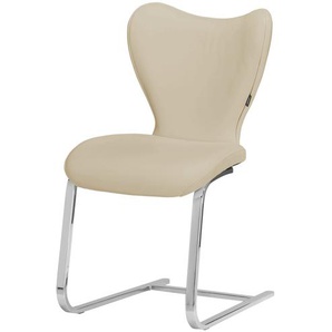 JOOP! Leder-Schwingstuhl  Lounge ¦ beige ¦ Maße (cm): B: 49 H: 89 T: 61