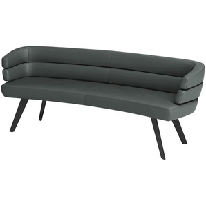 JOOP! Sitzbank Leder Curves ¦ grau ¦ Maße (cm): B: 229 H: 84 T: 77.0