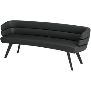 JOOP! Sitzbank  Leder Curves ¦ schwarz ¦ Maße (cm): B: 229 H: 84 T: 77.0