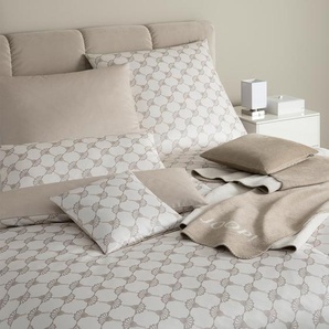 JOOP! Mako-Satin-Bettwäsche Cornflower Double Farbe Light cream Größe 155x220+80x80