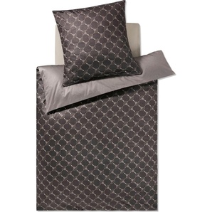 JOOP! Mako-Satin Bettwäsche Cornflower Double I Größe 80x80 155x220 cm I Farbe 9 Shiny Black I Reine Baumwolle 4083-80/80-155/220-9