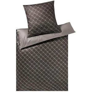 JOOP! Mako Satin Bettwäsche Cornflower Double ¦ schwarz ¦ Maße (cm): B: 135