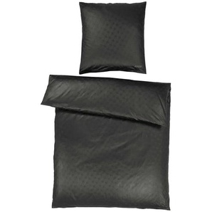 JOOP! Mako-Satin Bettwäsche Cornflower ¦ schwarz ¦ Maße (cm): B: 135