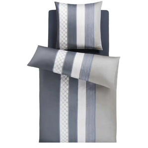JOOP! Mako-Satin Bettwäsche Cornflower Stripe - grau - Materialmix - 135 cm | Möbel Kraft