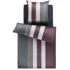 JOOP! Mako-Satin Bettwäsche Cornflower Stripe - rot - Materialmix - 135 cm | Möbel Kraft