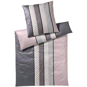 JOOP! Mako-Satin Bettwäsche Cornflower Stripes Farbe deep rose Größe 40x80 200x200 cm 880566
