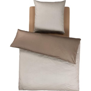 JOOP! Mako-Satin Bettwäsche-Garnitur Micro Pattern Farbe haselnuss Größe 155x220+80x80 4040-80/80-155/220-7