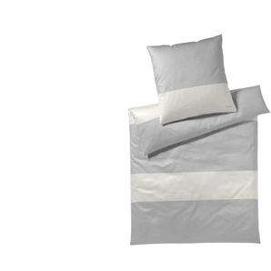 JOOP! Mako-Satin Bettwäsche  Split ¦ grau ¦ Maße (cm): B: 135