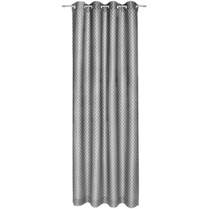 Joop! Ösenschal J-Allovers, Silber, Textil, Raute, 140x250 cm, Wohntextilien, Gardinen & Vorhänge, Fertiggardinen, Ösenschals
