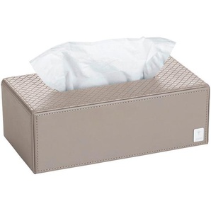 Joop! Papierspender Joop! Bathline, Grau, Beige, Kunststoff, eckig, 25x8x12.5 cm, Badaccessoires, Waschplatzzubehör, Kosmetikdosen