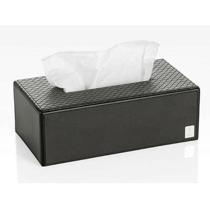Joop! Papierspender Joop! Bathline, Schwarz, Kunststoff, eckig, 25x8x12.5 cm, Badaccessoires, Waschplatzzubehör, Kosmetikdosen