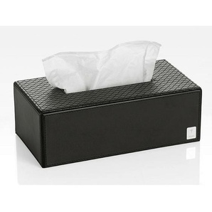 Joop! Papierspender Joop! Bathline, Schwarz, Kunststoff, eckig, 25x8x12.5 cm, Badaccessoires, Waschplatzzubehör, Kosmetikdosen
