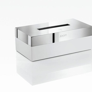 Papiertuchbox JOOP CHROMELINE Aufbewahrungsboxen Gr. B/H/T: 24,3 cm x 8,5 cm x 13 cm, bunt (weiß, silberfarben) Weitere Badaccessoires