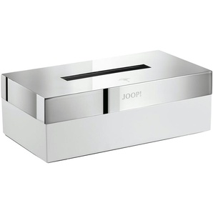 JOOP! Papiertuchbox  JOOP! Chromeline ¦ weiß ¦ Aluminium,Edelstahl ¦ Maße (cm): B: 23,6 H: 8,5 T: 12.5