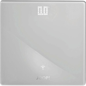 Joop! Personenwaage, Weiß, Metall, Glas, 32x2.5x32 cm, LCD-Display, Badaccessoires, Personenwaagen
