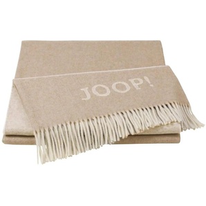 JOOP! Plaid Fine Doubleface ¦ beige ¦ Wollmix ¦ Maße (cm): B: 130 H: 1