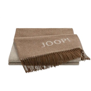 JOOP! Plaid Fine Doubleface   ¦ braun ¦ Wollmix ¦ Maße (cm): B: 130 H: 1