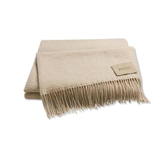 JOOP! Plaid Fine Woven - weiß - Wollmix - 130 cm - 1 cm | Möbel Kraft