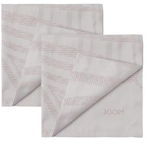 JOOP! Servietten 2er-Set Leaf   ¦ weiß ¦ Naturfaser ¦ Maße (cm): B: 50 H: 1