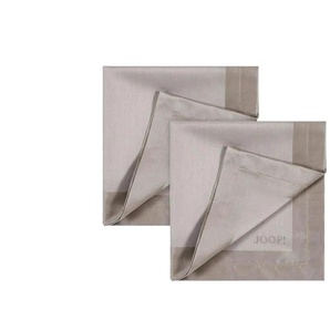 JOOP! Servietten 2er-Set Signature - braun - Naturfaser - 50 cm - 1 cm | Möbel Kraft