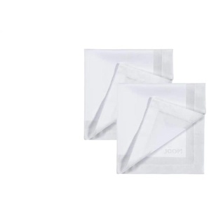 JOOP! Servietten 2er-Set Signature - weiß - Naturfaser - 50 cm - 1 cm | Möbel Kraft