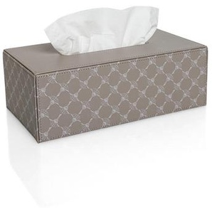 Joop! Taschentuchbox Joop! Cornflower, Grau, Weiß, Kunststoff, 12.5x24x9 cm, Handmade in Thailand, Badaccessoires, Waschplatzzubehör, Taschentuchboxen