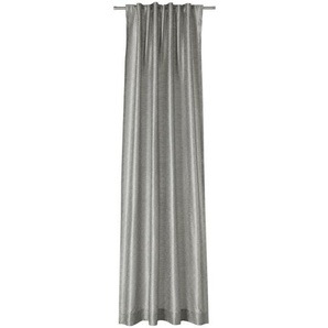 Joop! Vorhangschal Silk Allover , Grau , Textil , Uni , 130 cm , für Stange und Schiene geeignet , Wohntextilien, Gardinen & Vorhänge, Fertiggardinen
