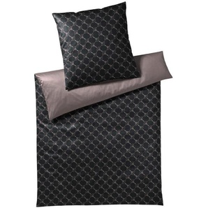 Joop! Wendebettwäsche Cornflower Double, Braun, Schwarz, Textil, Graphik, 135x200 cm, Textiles Vertrauen - Oeko-Tex®, pflegeleicht, schadstoffgeprüft, Schlaftextilien, Bettwäsche, Bettwäsche, Satin-Bettwäsche
