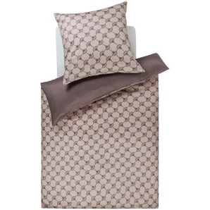 Joop! Wendebettwäsche Cornflower Double, Taupe, Textil, Graphik, 135x200 cm, Oeko-Tex® Standard 100, pflegeleicht, schadstoffgeprüft, weiche und