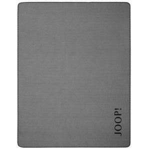 Joop! Wohndecke Touch, Anthrazit, Textil, Streifen, 130x150 cm, Wohntextilien, Decken, Kuscheldecken