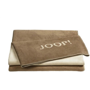 JOOP! Wohndecke  JOOP! Uni-Doubleface ¦ braun ¦ Baumwollmischgewebe ¦ Maße (cm): B: 150