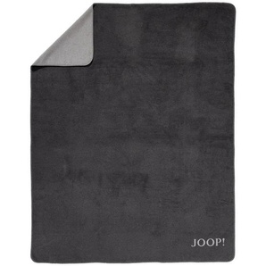 Joop! Wohndecke, Anthrazit, Grau, Textil, Uni, 150x200 cm, Textiles Vertrauen - Oeko-Tex®, Made in Germany, Kettelrand, Double face, Wohntextilien, Decken, Kuscheldecken