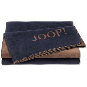 JOOP! Wohndecke Uni Doubleface   ¦ blau ¦ Baumwollmischgewebe ¦ Maße (cm): B: 150 H: 1