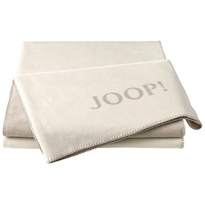 Joop! Wohndecke Uni Doubleface, Weiß, Beige, Textil, 150x200 cm, Made in Germany, Oeko-Tex® Standard 100, Kettelrand, pflegeleicht, Wohntextilien,
