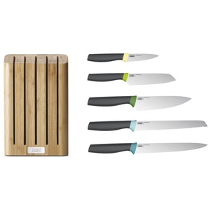 Joseph Joseph Messerblock Elevate (5tlg), 5 Messer mit Klingen aus japanischem Edelstahl, magnetische Schlitze