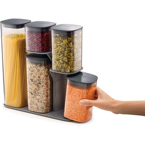 Joseph Joseph Vorratsdose Podium, Kunststoff, Silikon, (5-tlg), luftdichtschließender Deckel,1,9L,1,3L,900ml,500ml