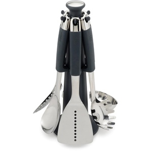 Kochbesteckhalter JOSEPH Elevate™ Küchenhelfer-Sets schwarz (edelstahlfarben, schwarz) Kochbesteck-Sets inkl. 6 Küchenhelfern, EdelstahlSilikon