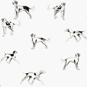 Joules Vliestapete Sketchy Dogs Crème, glatt, animal print, (1 St), animal print