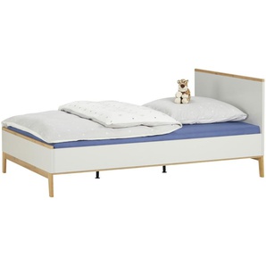 Jugendbett - grau - Materialmix - 147 cm - 89 cm | Möbel Kraft