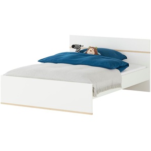 Jugendbett - weiß - Materialmix - 150 cm - 86 cm | Möbel Kraft