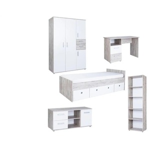 Jugendzimmer 5er-Set - mehrfarbig - Materialmix - 621 cm - 574 cm | Möbel Kraft