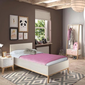 Jugendzimmer-Set GAMI Alika Schlafzimmermöbel-Sets Gr. Liegefläche: 120/200 cm, braun (kastanie nachbildung gebleicht) Baby Komplett-Kinderzimmer