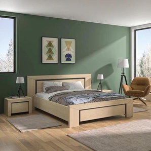 Jugendzimmer-Set GAMI Brugge Schlafzimmermöbel-Sets Gr. ohne Matratze, B/H: 160 cm x 200 cm, braun (kastanie natur) Baby Komplett-Kinderzimmer In 2 Farben erhältlich