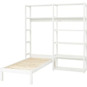 Jugendzimmer-Set HOPPEKIDS STOREY Schlafzimmermöbel-Sets Gr. Set 1 mit Liegefläche 70x160 cm, B/H: 70 cm x 160 cm, weiß (weiß lackiert, kiefer massiv) Baby Komplett-Kinderzimmer